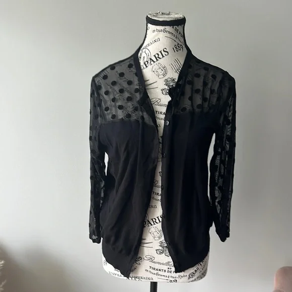 Elegant Black Sheer Women's Jacket - Picture 1 of 3
